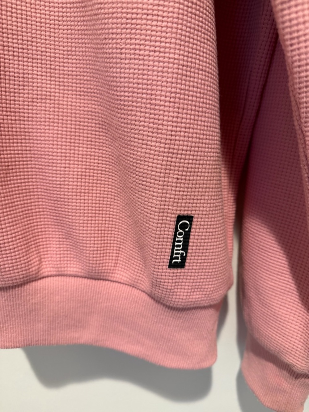 Comfortable Women's Pink Waffle Lounge Set - Picture 11 of 12